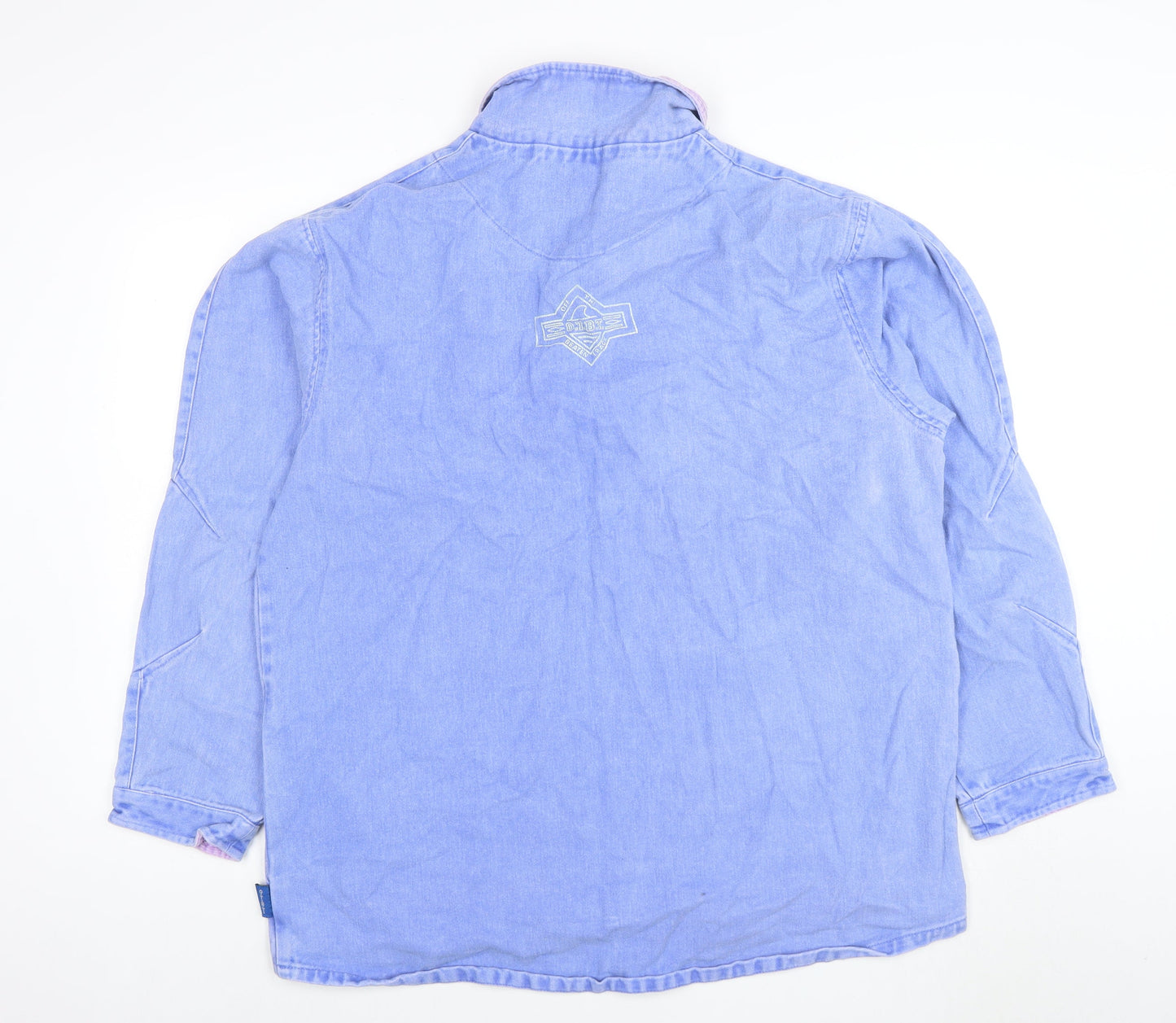 Off The Beaten Track Women Blue XL Pullover 1/2 Zip Sweatshirt