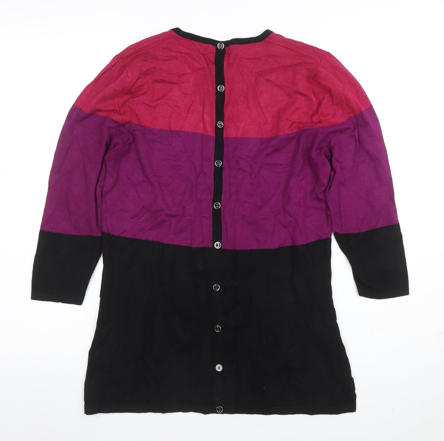 Marks and Spencer Womens Multicoloured Tunic Top M Colourblock Knit