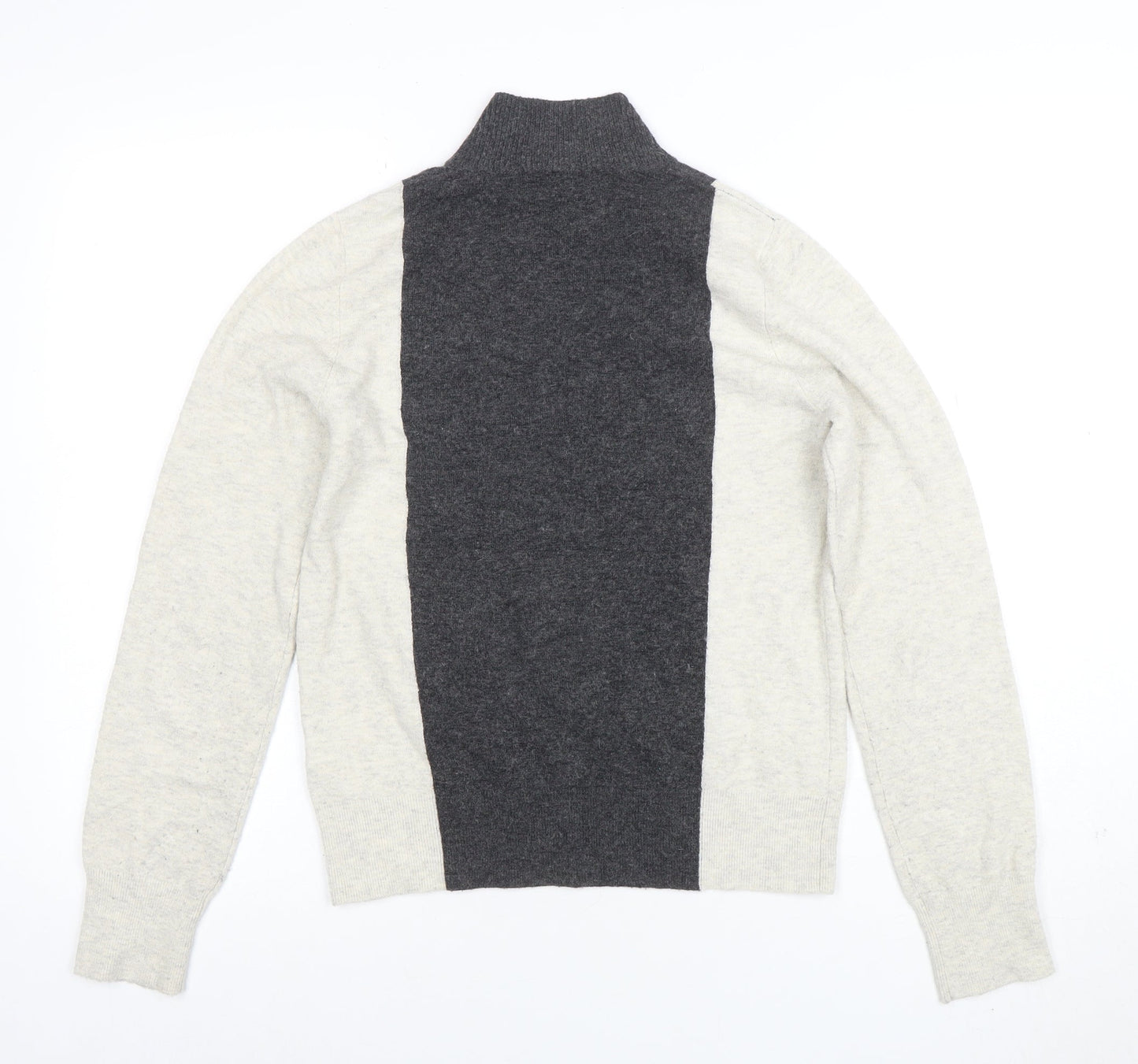 French Connection Women’s Grey Roll Neck Wool Jumper Size L