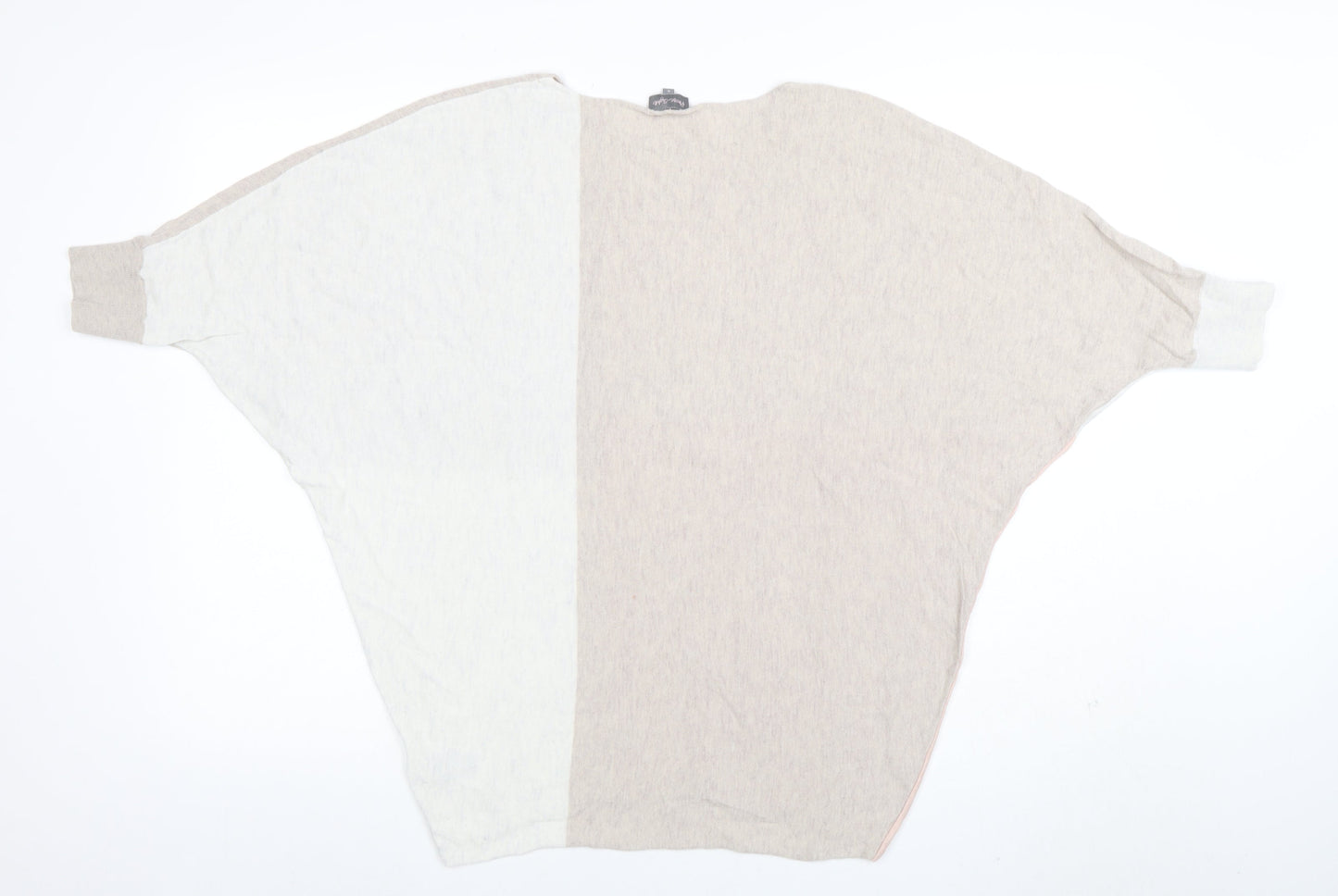Phase Eight Women's Beige Colourblock Tunic Blouse Size S Wool Blend