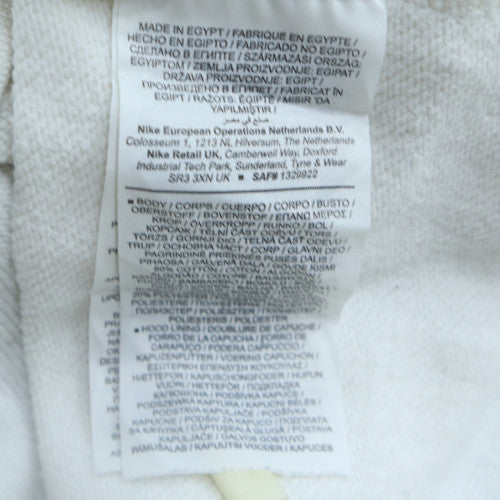 Nike Women's White Small Pullover Hoodie with Logo Print