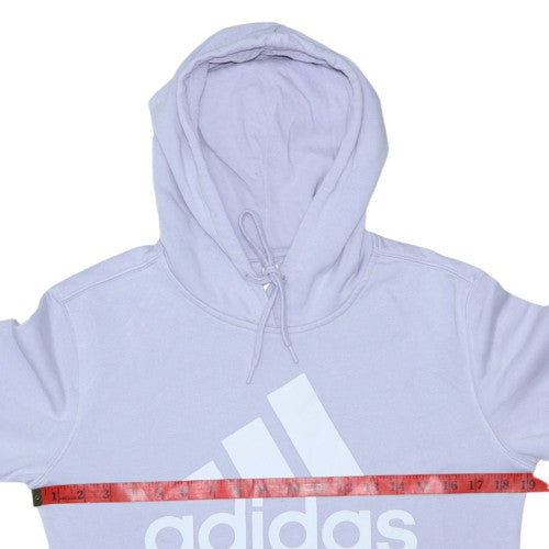 Adidas Women’s Lilac Pullover Hoodie Size S Hooded Logo Casual Sweatshirt
