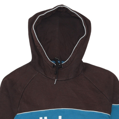 Adidas Mens Brown Pullover Hoodie Medium Graphic Sportswear