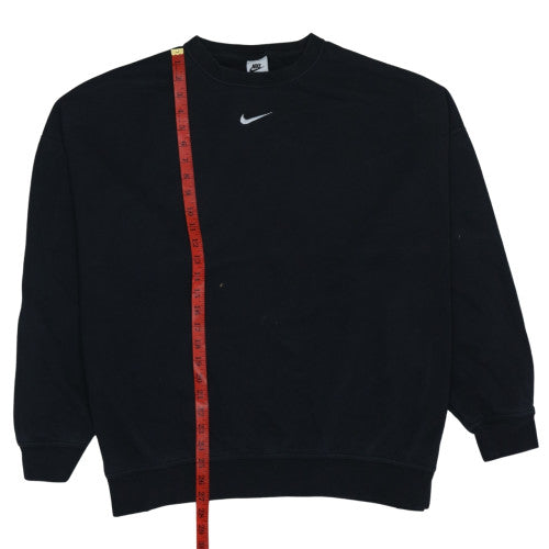 Nike Women’s Black M Pullover Sweatshirt Crew Neck Logo Cotton Blend