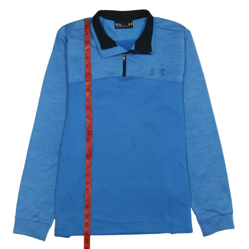 Under Armour Men's Blue 1/4 Zip Pullover Sweatshirt Size M ColdGear