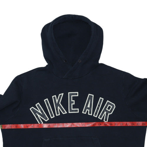 Nike Air Men's Navy Blue Pullover Hoodie L Logo Cotton Blend