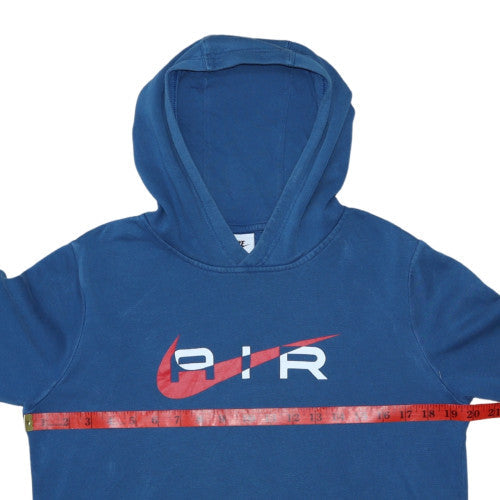 Nike Boys Blue Pullover Hoodie XL 158-170cm Graphic Logo Hooded Sweatshirt