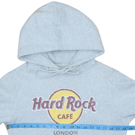 Hard Rock Cafe London Grey Hoodie Small Women's Pullover Sweatshirt