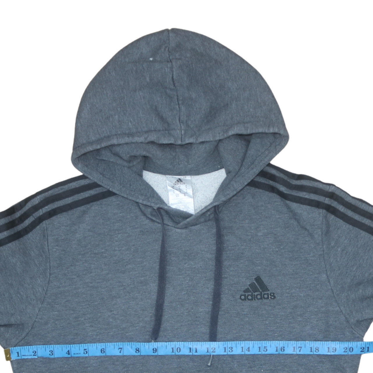 Adidas Men’s Grey Pullover Hoodie S Regular Fit Sportswear