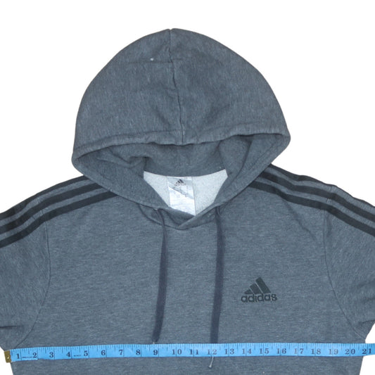 Adidas Men’s Grey Pullover Hoodie S Regular Fit Sportswear