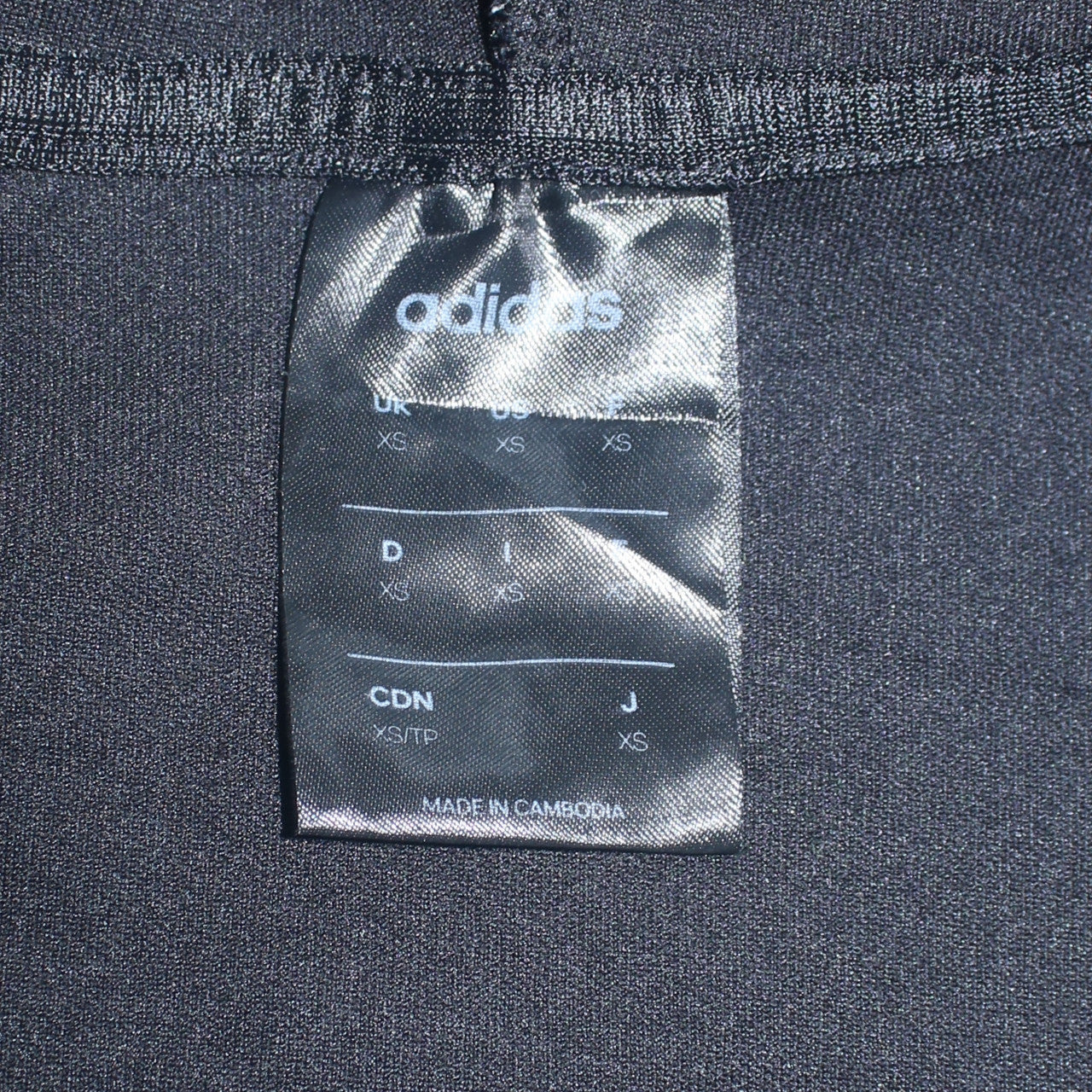 Adidas Men's Black XS Full Zip Hoodie with Logo Detail