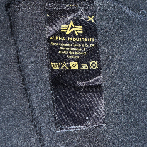 Alpha Industries Men's Black NASA Logo Crew Neck Sweatshirt M
