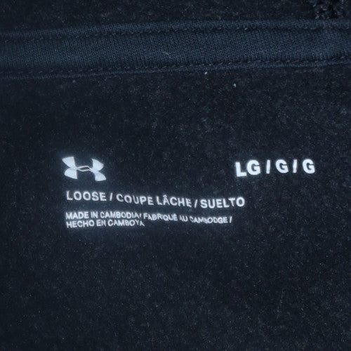 Under Armour Men's Black Pullover Hoodie L Relaxed Fit Fleece