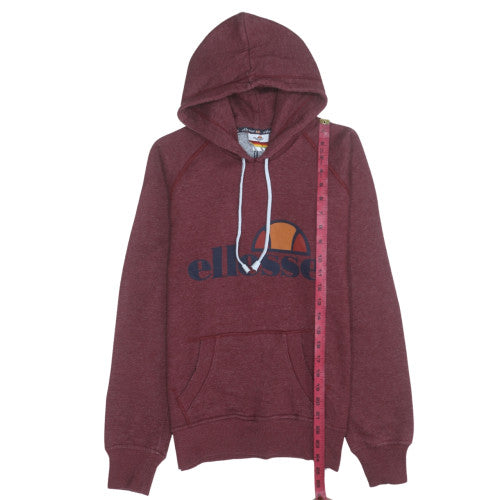 Ellesse Men's Red Pullover Hoodie XS Fleece Logo Sportswear
