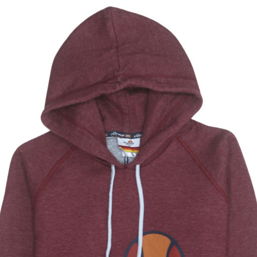 Ellesse Men's Red Pullover Hoodie XS Fleece Logo Sportswear