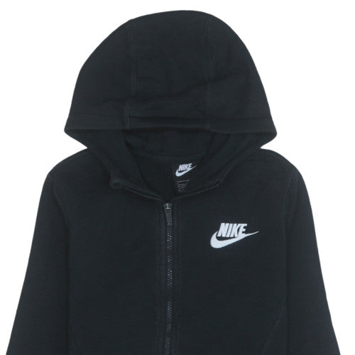 Nike Boys Black Full Zip Hoodie L 147-158cm Cozy Fleece Sweatshirt