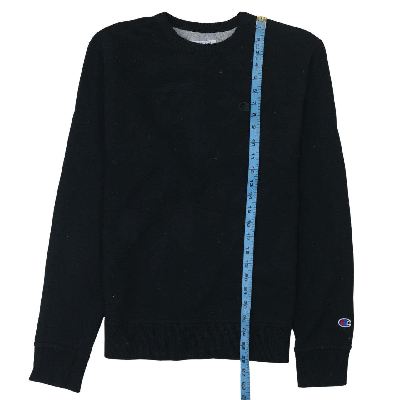 Champion Men's Black Small Crew Neck Pullover Sweatshirt