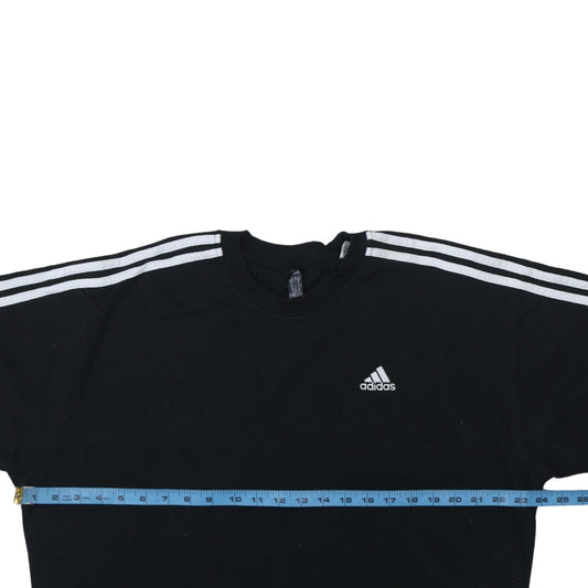 Adidas Women Black M Sweatshirt Crew Neck Long Sleeve Pullover