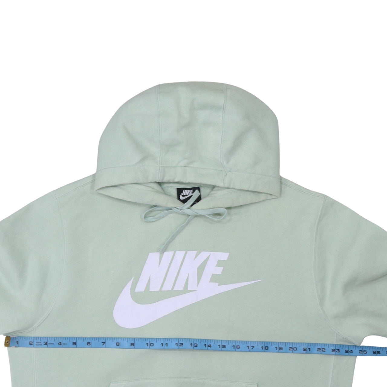 Nike Women’s Mint Green Pullover Hoodie Medium Cotton Logo Sweatshirt