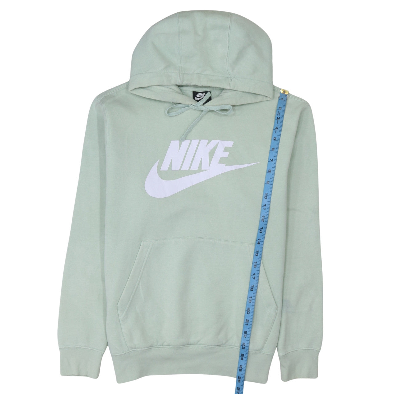 Nike Women’s Mint Green Pullover Hoodie Medium Cotton Logo Sweatshirt