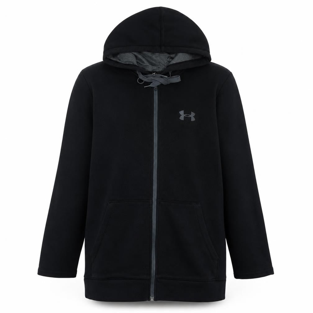 Under Armour Men Black Full Zip Hoodie Size M ColdGear Fitted
