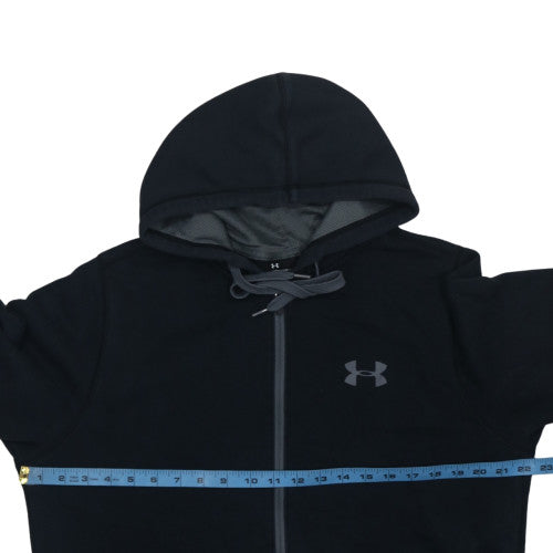 Under Armour Men Black Full Zip Hoodie Size M ColdGear Fitted