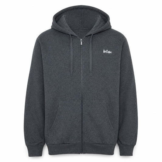 Lee Cooper Men's Grey Full Zip Hoodie Size M