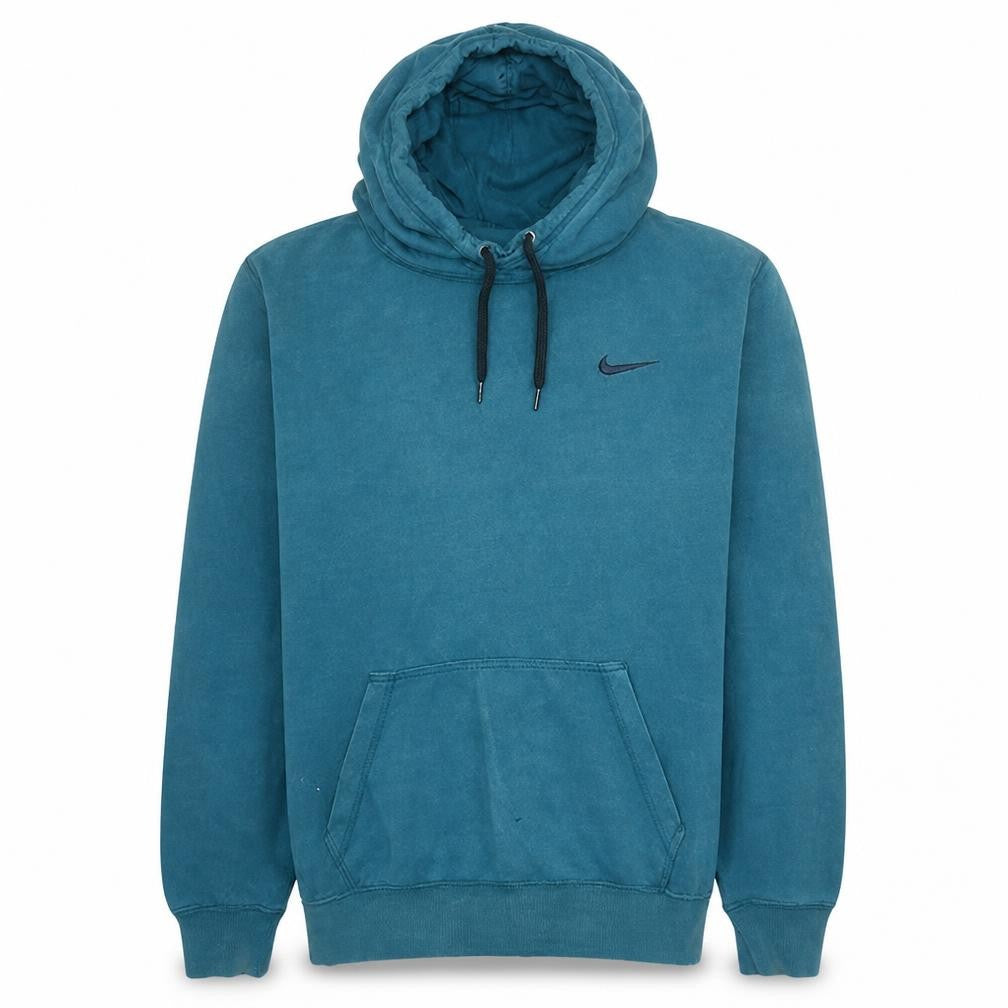 Nike Men's Blue Pullover Hoodie L Logo Fleece Sweatshirt