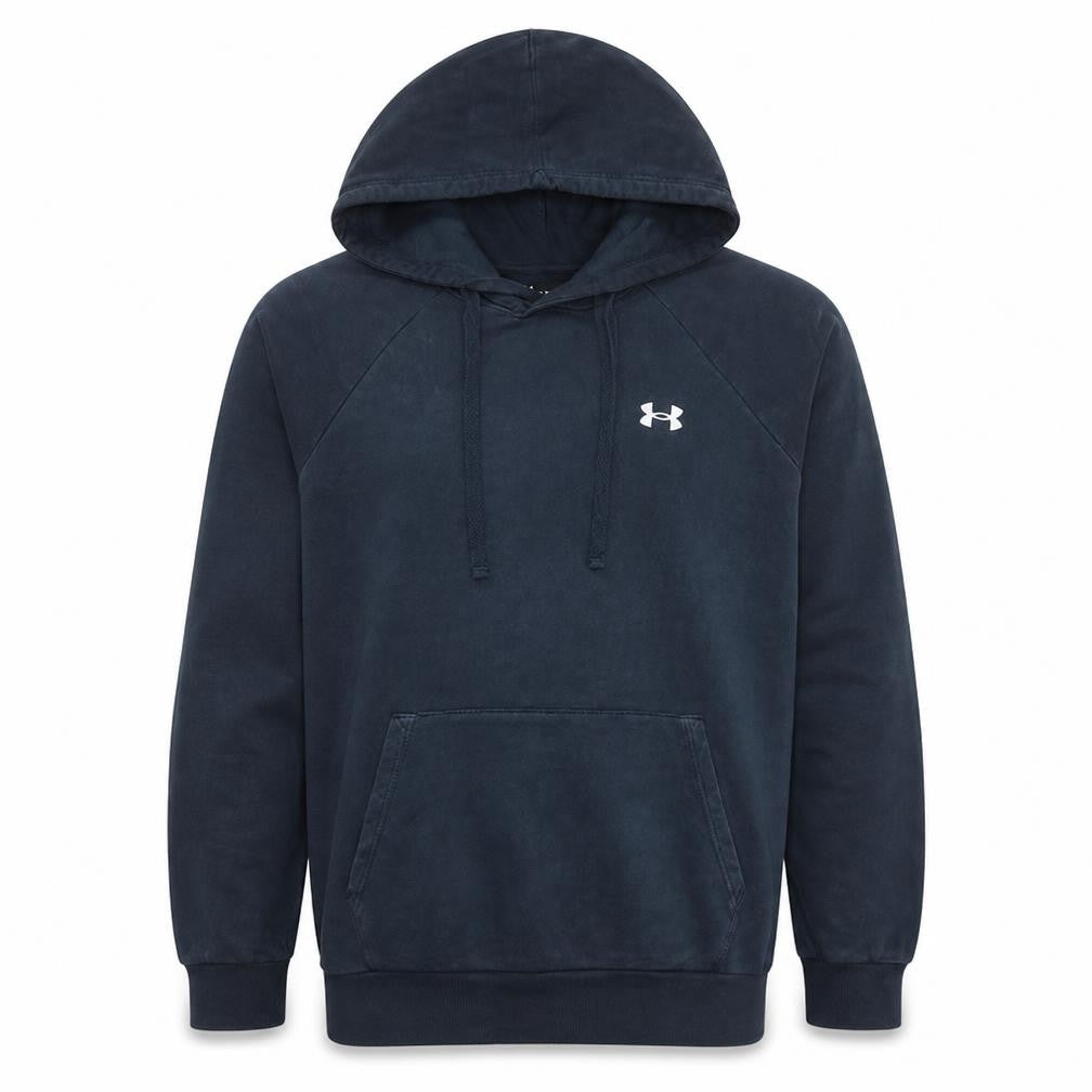 Under Armour Men’s Black Pullover Hoodie L Relaxed Fit Fleece