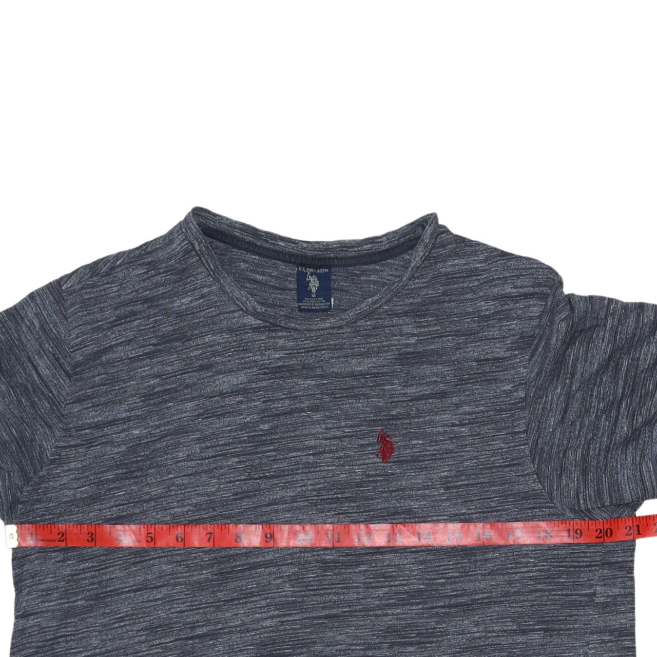 U.S. Polo Assn. Men's Grey Short Sleeve Crew Neck Cotton Blend T-Shirt M
