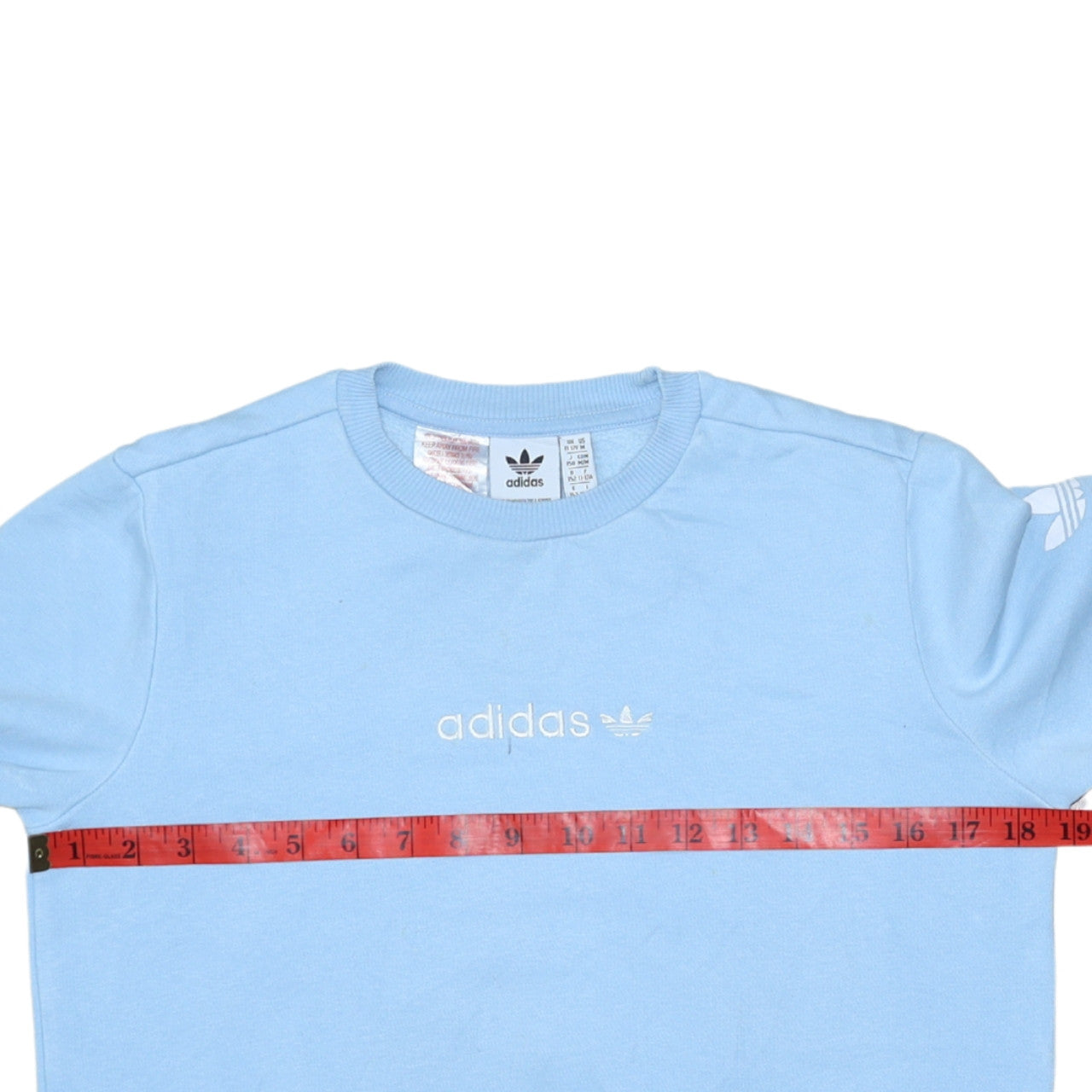 Adidas Girls Blue Crew Neck Pullover Sweatshirt Size 11-12 Years