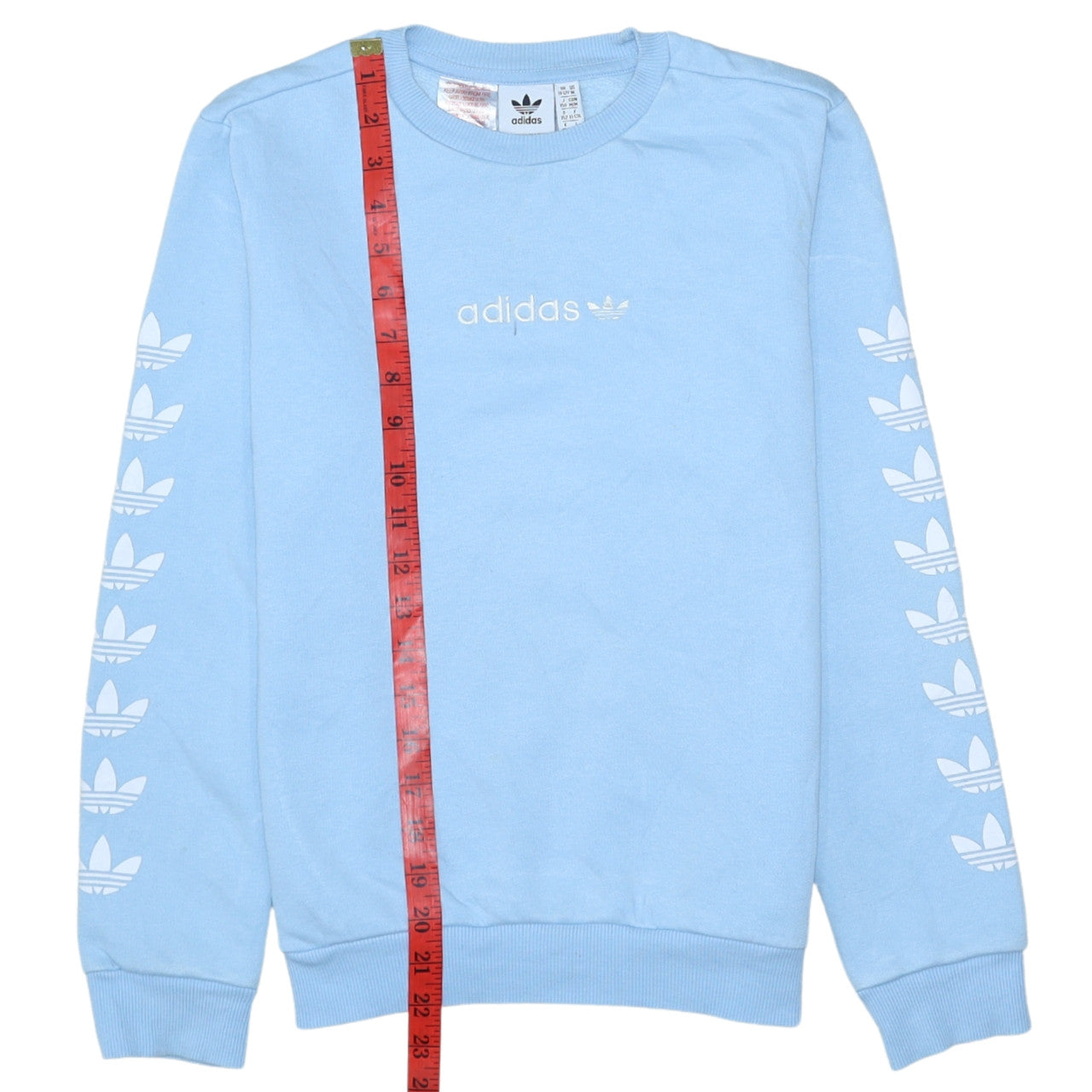 Adidas Girls Blue Crew Neck Pullover Sweatshirt Size 11-12 Years