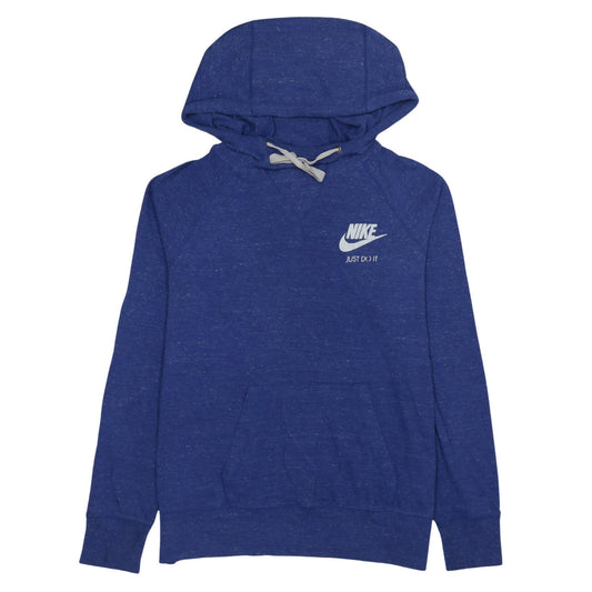 Nike Men's Blue Pullover Hoodie L Logo Just Do It Sportswear