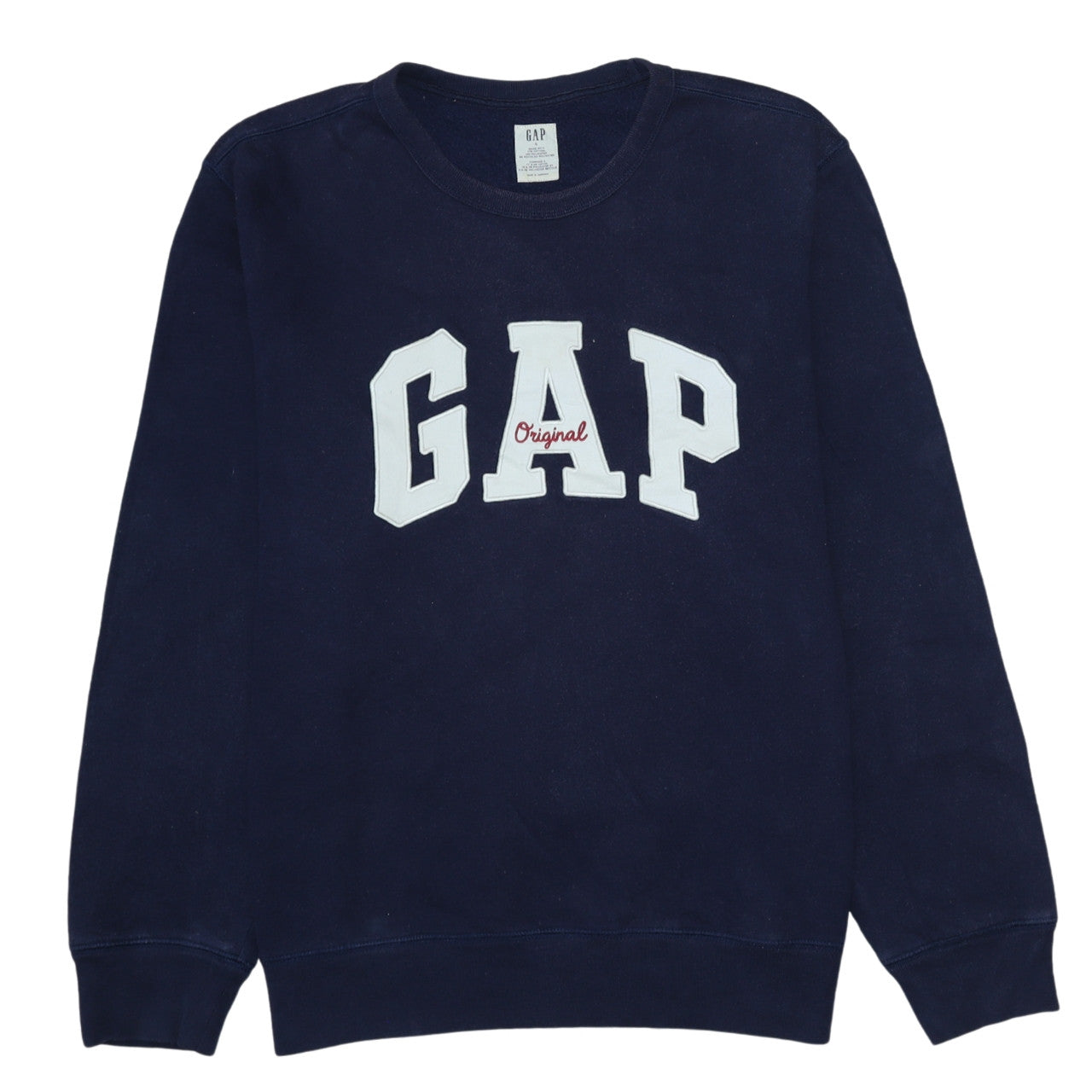 GAP Men's Blue Logo Pullover Sweatshirt L Regular Fit