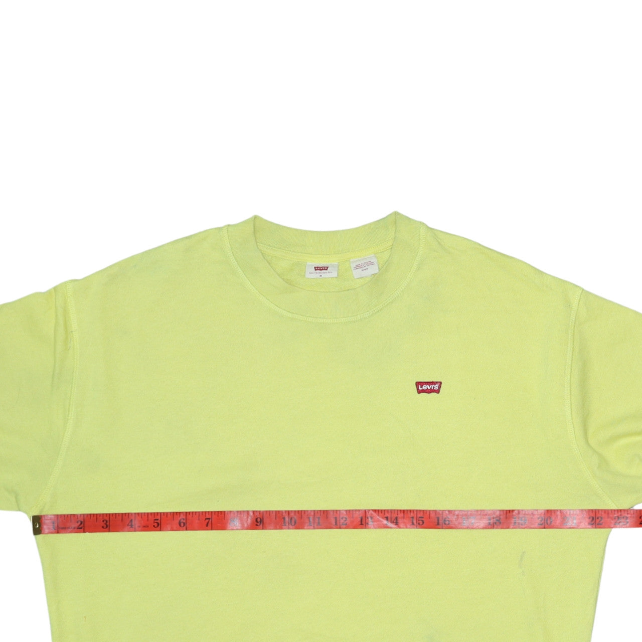 Levi's Womens Yellow Logo Crew Neck Pullover Sweatshirt Size M