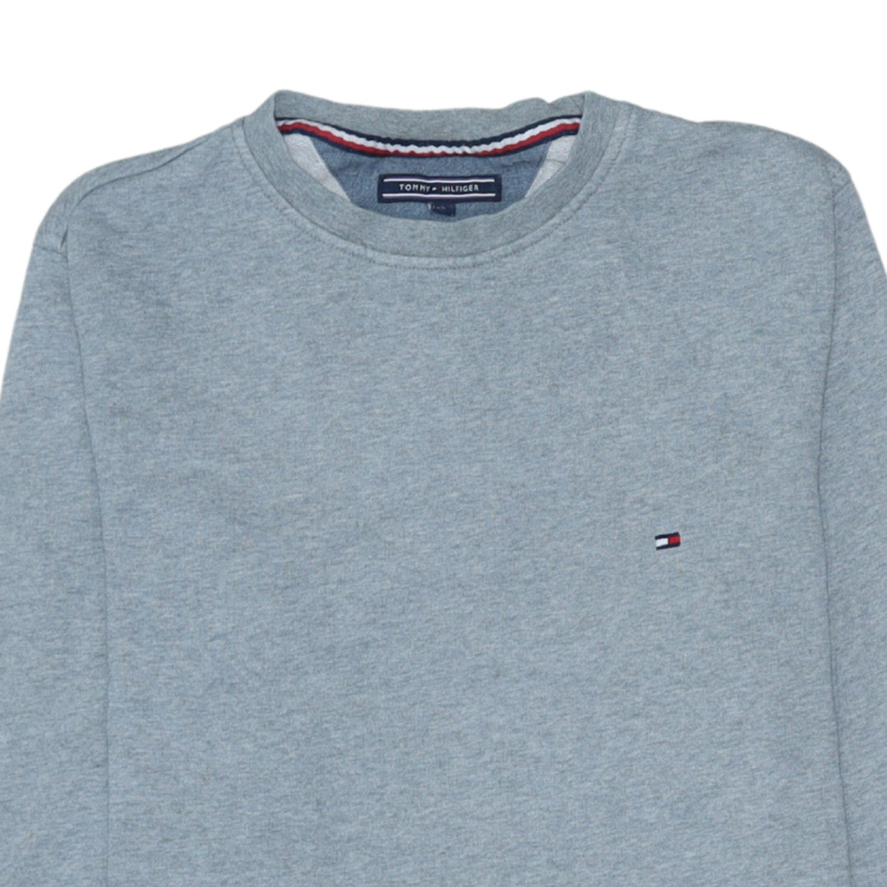 Tommy Hilfiger Men's Grey Small Crew Neck Pullover Sweatshirt