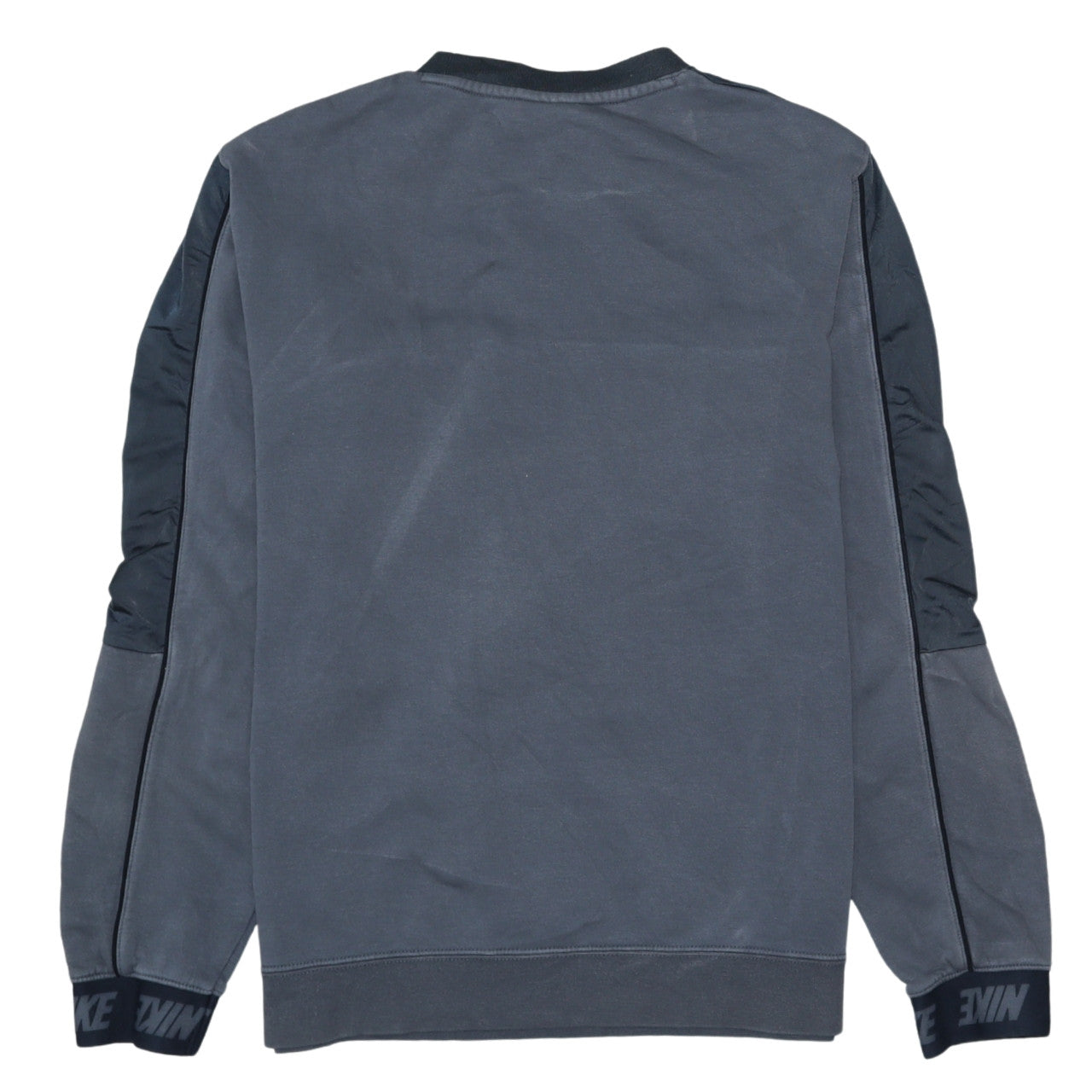 Nike Men's Grey Long Sleeve Pullover Sweatshirt M Logo Sportswear