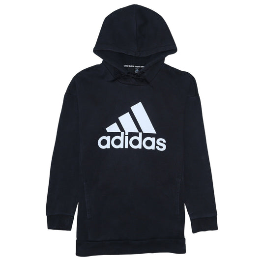 Adidas Womens Black XS Pullover Hoodie Sweatshirt with Logo