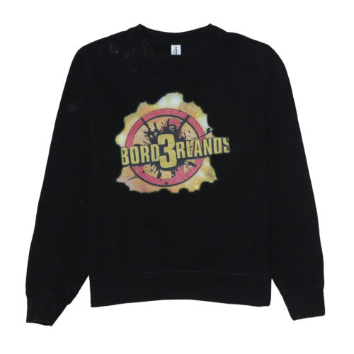 Just Hoods Mens Black Borderlands 3 Logo Pullover Sweatshirt Size S