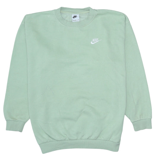 Nike Boys Green XL Pullover Sweatshirt Crew Neck Fleece Logo Top
