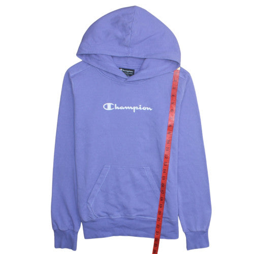 Champion Womens Purple Pullover Hoodie L Cotton Blend Casual Sweatshirt