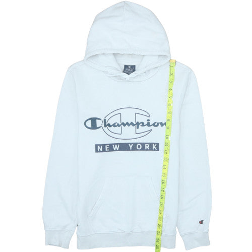 Champion Men’s White Pullover Hoodie XS Fleece Graphic Print
