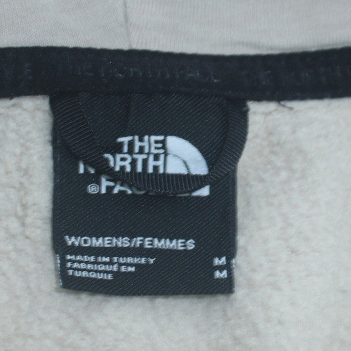 The North Face Womens Beige Pullover Hoodie Medium Fleece Lined Casual