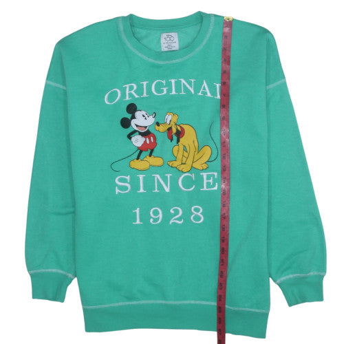 Primark Disney Green Mickey & Pluto Womens L Sweatshirt