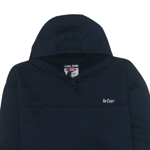 Lee Cooper Men's Black XL Pullover Hoodie with Logo & Kangaroo Pocket