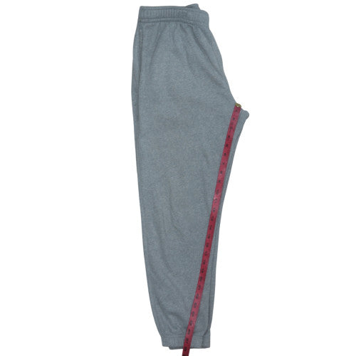 Nike Men Grey Fleece Sweatpants M Regular Fit Elastic Waist