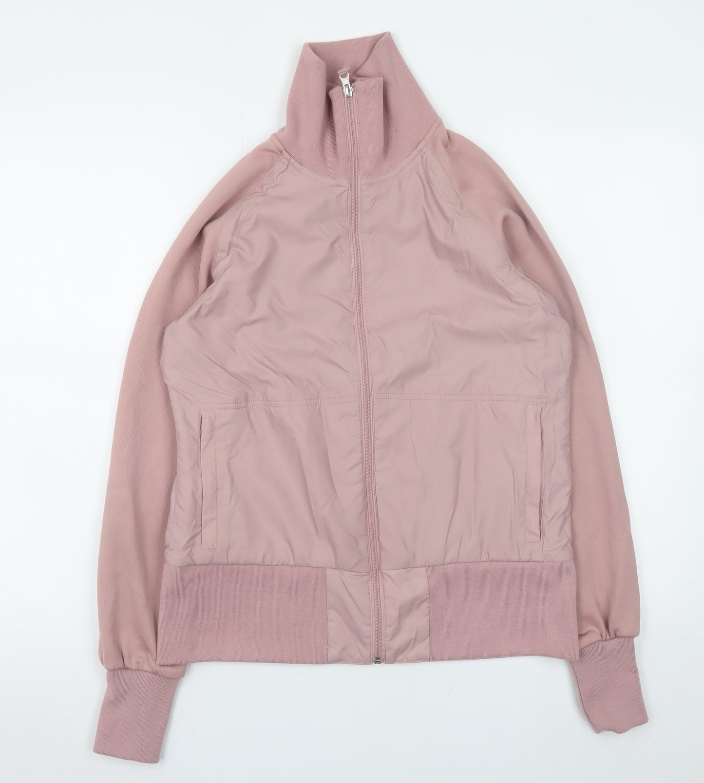 Mitch & Co. Women's Pink Bomber Jacket Size L Casual Zip-up