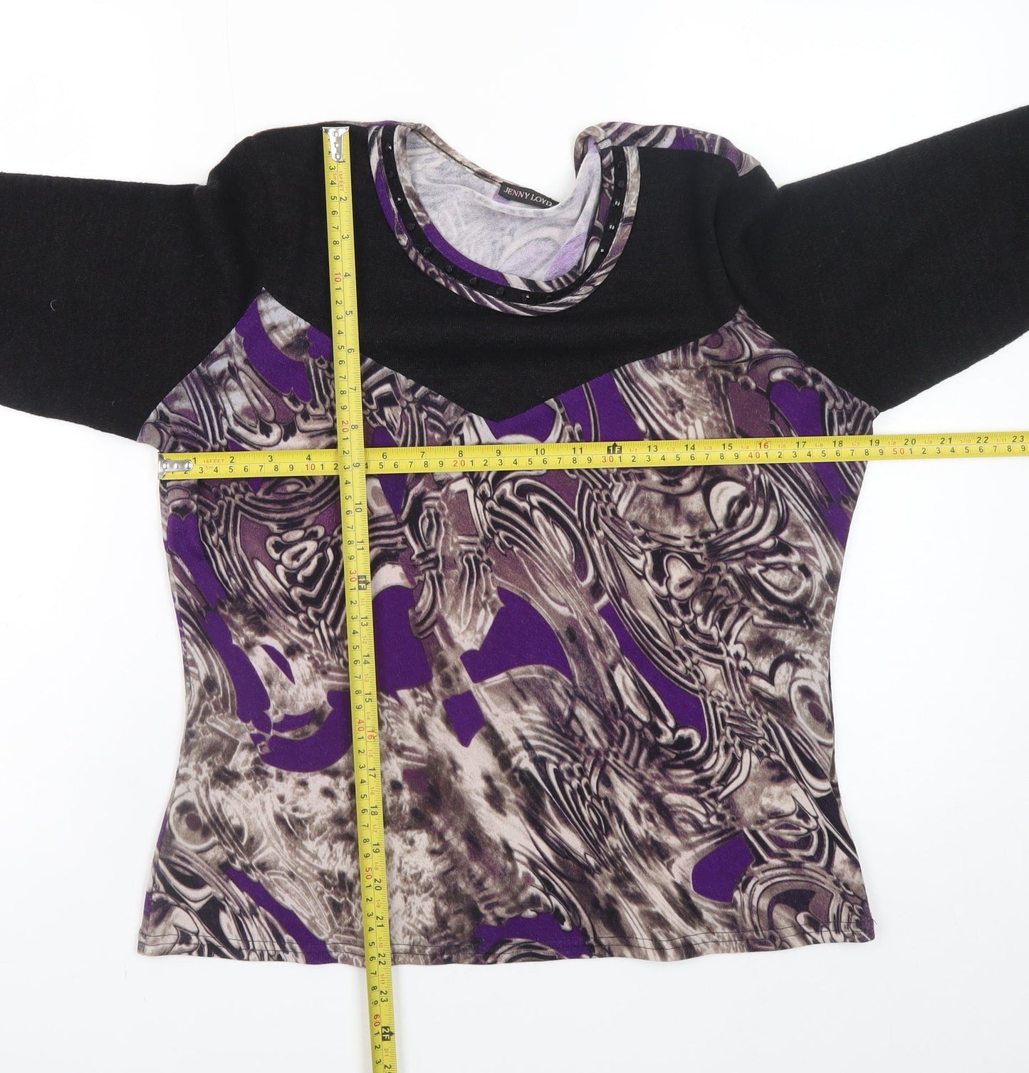 Jenny Loyd Women's Multicoloured Jersey Long Sleeve Top Size 14