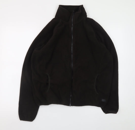 Common People Men's Black Fleece Full Zip Jacket Size M