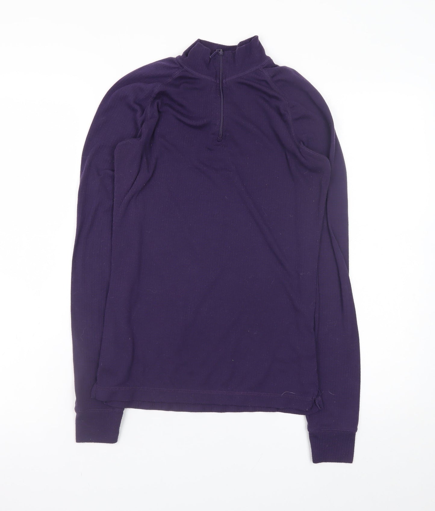 Parallel Womens Purple Half Zip Lightweight Pullover Sweatshirt Size 14